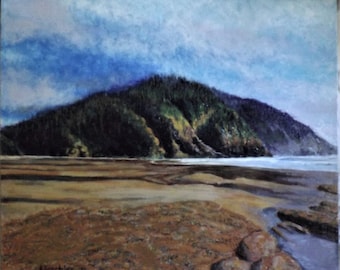 Costa de Oregón... Pintura original