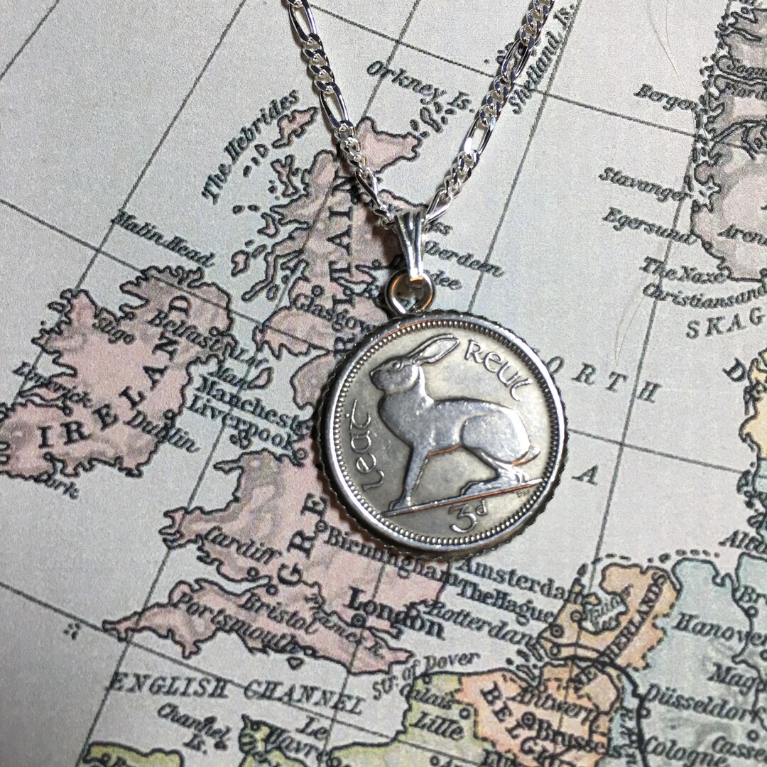 Ireland 3 Pence Hare Rabbit Vintage Coin Pendant - Etsy