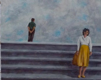 Distanciamiento social... Pintura original
