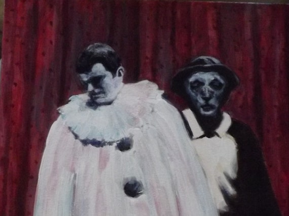 The Actor and the Clown... Original Painting