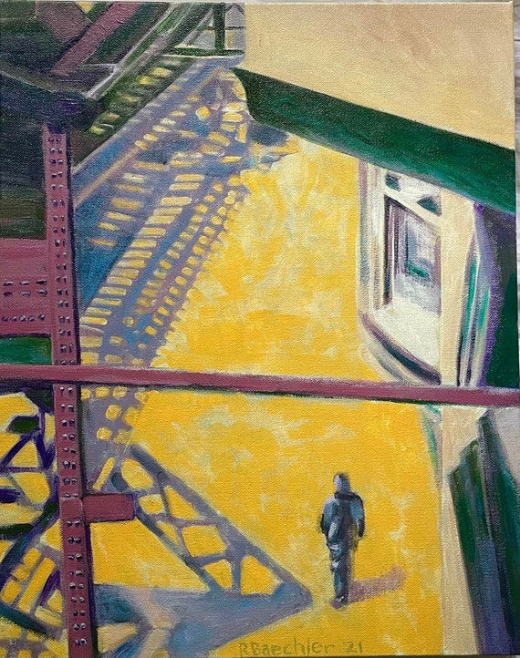 Under the El...Original Painting