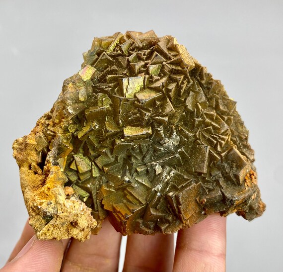 117 Iridescent Fluorite Crystal Specimen From Pakistan