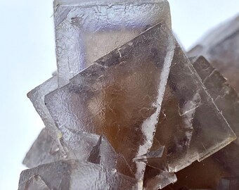 344 Gm Unique Cubic Fluorite Crystal Specimen From Pakistan