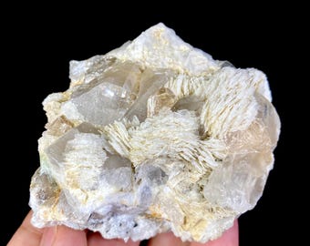 237 Gram Topaz With Albite & Quartz Crystal Specimen From Pakistan