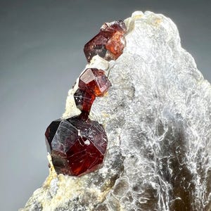 96 Gram Unique Spessartine Garnet On Feldspar Crystal Specimen From Pakistan
