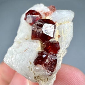 53 Carat’s Unique Spessartine Garnet On Feldspar Crystal Specimen From Pakistan