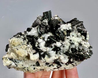 301 Gram Unique Black Tourmaline On Matrix Crystal Specimen From Pakistan