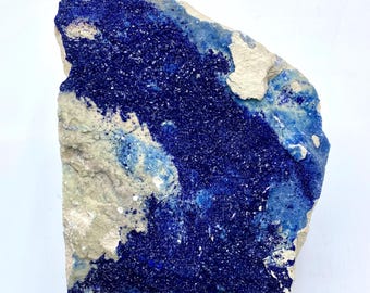 3327 Gram Rare Unique Luster Aragonite With Azurite Crystal Specimen From Afghanistan