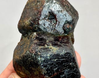 194 Gm Almandine Garnet Crystal Specimen Deep Red Beauty From Afghanistan