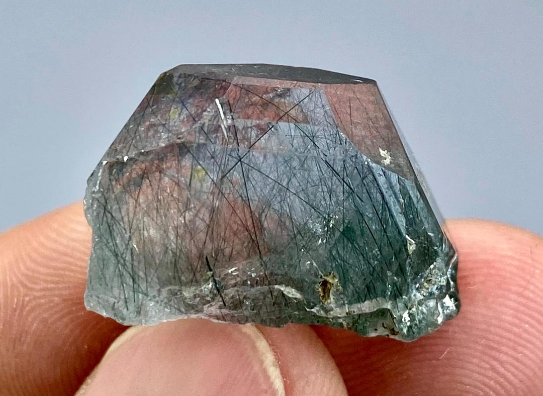 33 Cts Rare Apatite With Rutile Inclusions - Unique Collector’s Crystal ...
