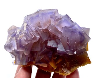 495 Gm Unique Phantom Fluorite Crystal Specimen From Pakistan