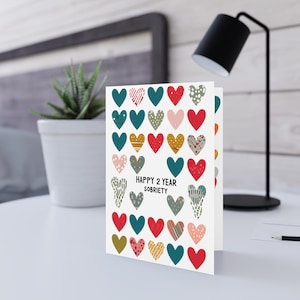 Tarjetas de felicitación de AA por los 2 años de sobriedad