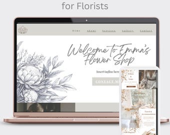 Florist Canva Website Template: Elegant Floral Business Design