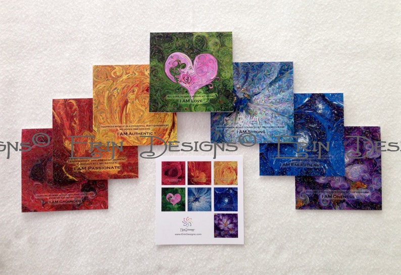 Yoga Cards Chakra Messages Spiritual Stationary Mantra Cards Chakra Flower Notecards Blank Cards Paper Party Supplies Kromasol Com