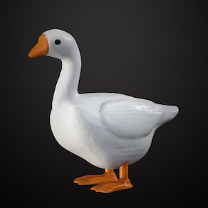 3D PRINT FILE DOWNLOAD: Porch Goose, Desk Goose, Companion Buddy, Outdoor & Indoor statue, Yard Art, Cute and Funny Goose Gift
