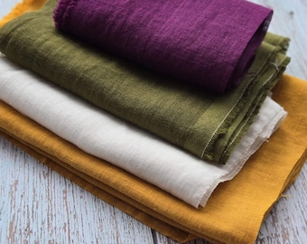 Linen Fabric Scraps: 2.2 lb Zero Waste Offcuts for Patchwork