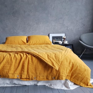 Linen Soft Comforter Cover  Duvet Cover and 2 pillowcases  Linen Quilt cover Organic Duvet cover Set Twin Full King CalKing Bed Linen
