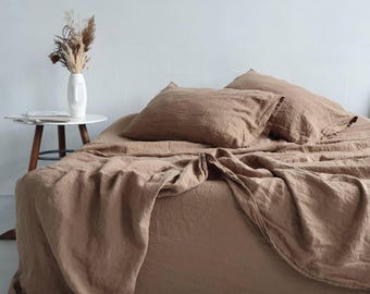 Natural Organic Sheet Set. Stonewashed Bed Sheets. Twin - CalKing sizes. Bedding Set