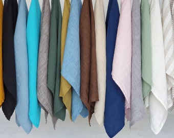 Stonewashed Linen Tea Towel: Soft Organic Kitchen & Hand Towel