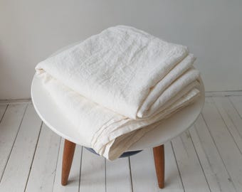 Linen Top Sheet Stonewashed Organic Flax Linen Flat Sheet Queen Full King Calking Twin Top Bed Sheet