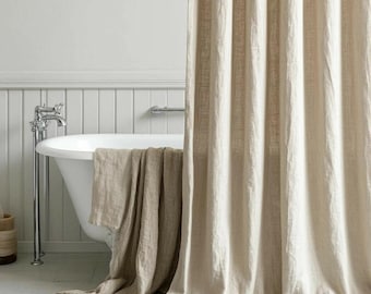 Bathroom Curtain. Fabric Shower Curtain. Douche Drape Custom Size