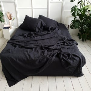 Organic Flax Linen Bed Sheet Set: European Stonewashed Linen, Sheets & Pillowcases