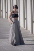 Linen Long Skirt Maxi Ankle Length 100% Flax Linen Skirt Women Clothing product logo