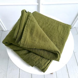 Laken van biologisch vlaslinnen: stonewashed Europees laken