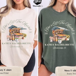She’s Off The Market Bachelorette Shirt | Custom location Farmers Market Theme Bridal Shower, Fresh off the Market Bachelorette T-shirt