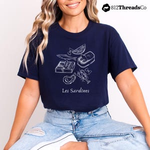Sardines T-Shirt Fisherman Aesthetic Tee, Summer Coastal Shirt, Ocean Girl Inspired Tshirt, Sardines Graphic Tee for Beach Girls