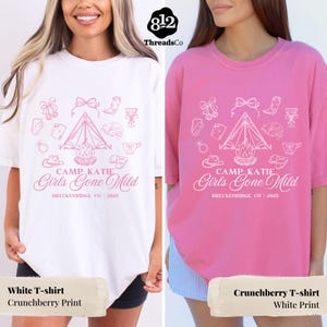 Camp Bachelorette Shirts | Custom Girls Gone Mild Bachelorette T-shirt, Spa Bachelorette, luxury merch slumber party bach, Bridesmaids gifts
