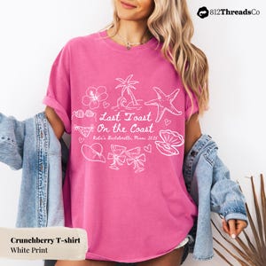 Last Toast on the Coast Bachelorette Shirts | Beach Bachelorette Party T-Shirt, Custom Bachelorette Shirts Bach, Nautical Bridal Party