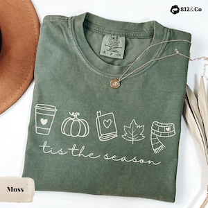 Fall Book Lover Tis The Season Shirt | Reading Club T-shirt, Librarian Gift, Cozy Autumn Reader Tee, Book Club Shirt, Pumpkin Season Shirt