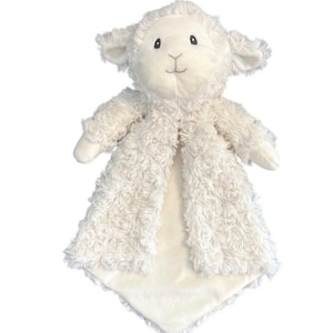 Personalized Kitty Baby Lovey, Embroidered Cat Blanket Lamb