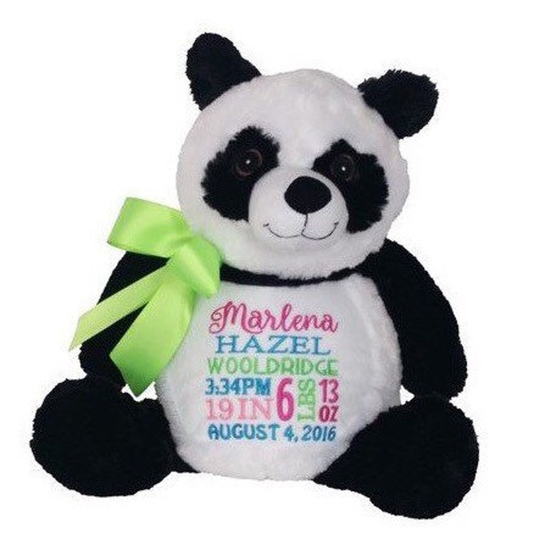 Personalized Panda Bear Stuffed Animal Custom Embroidery Baby Etsy Personalized Panda Bear Stuffed Animal Custom Embroidery Baby Etsy