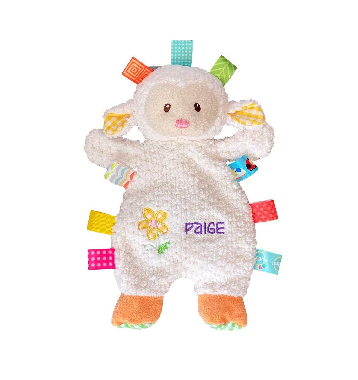 Personalized Taggie Lovey Animal Lovey Taggie Lovey Tag Etsy