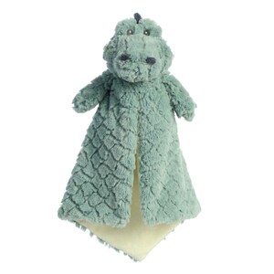 Manta de apego personalizada para bebé, con bordado de animalitos, regalo para baby shower. Alligator