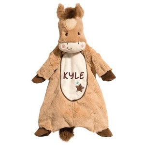 Personalized Lovey, Personalized Blanket for Baby, Baby Shower Gift, Monogrammed Lovie, Sloth Sshlumpie Pony