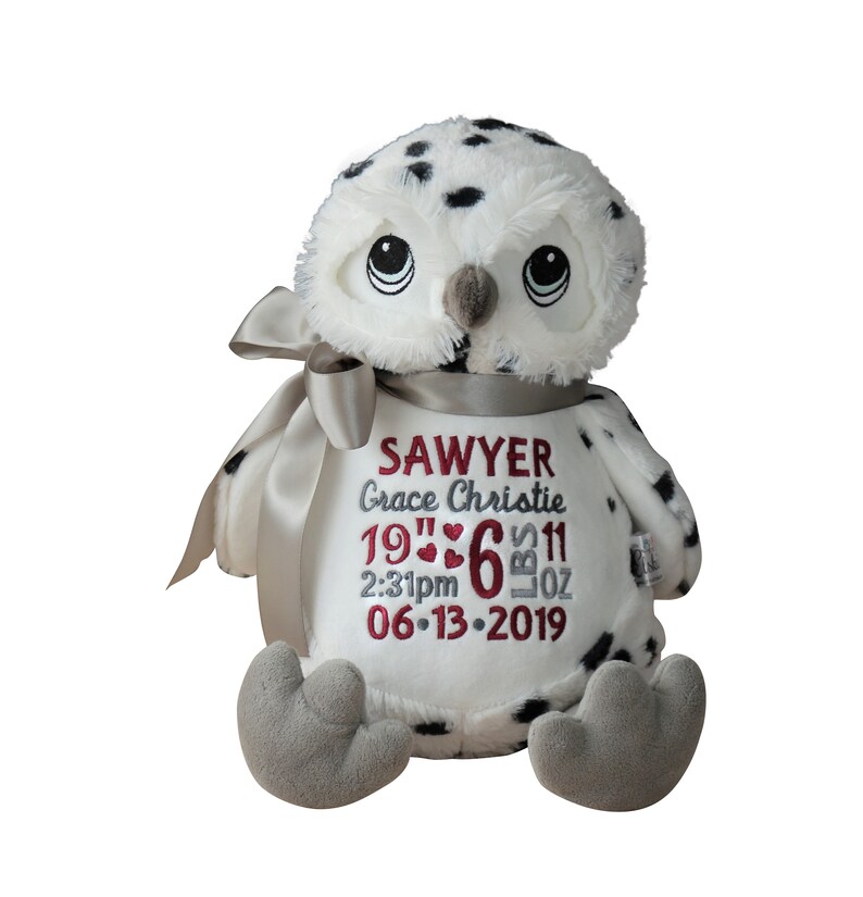 Birth Announcement Stuffed Animal Personalized Stuffed Etsy