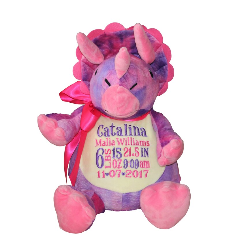 pink dinosaur stuffed animal