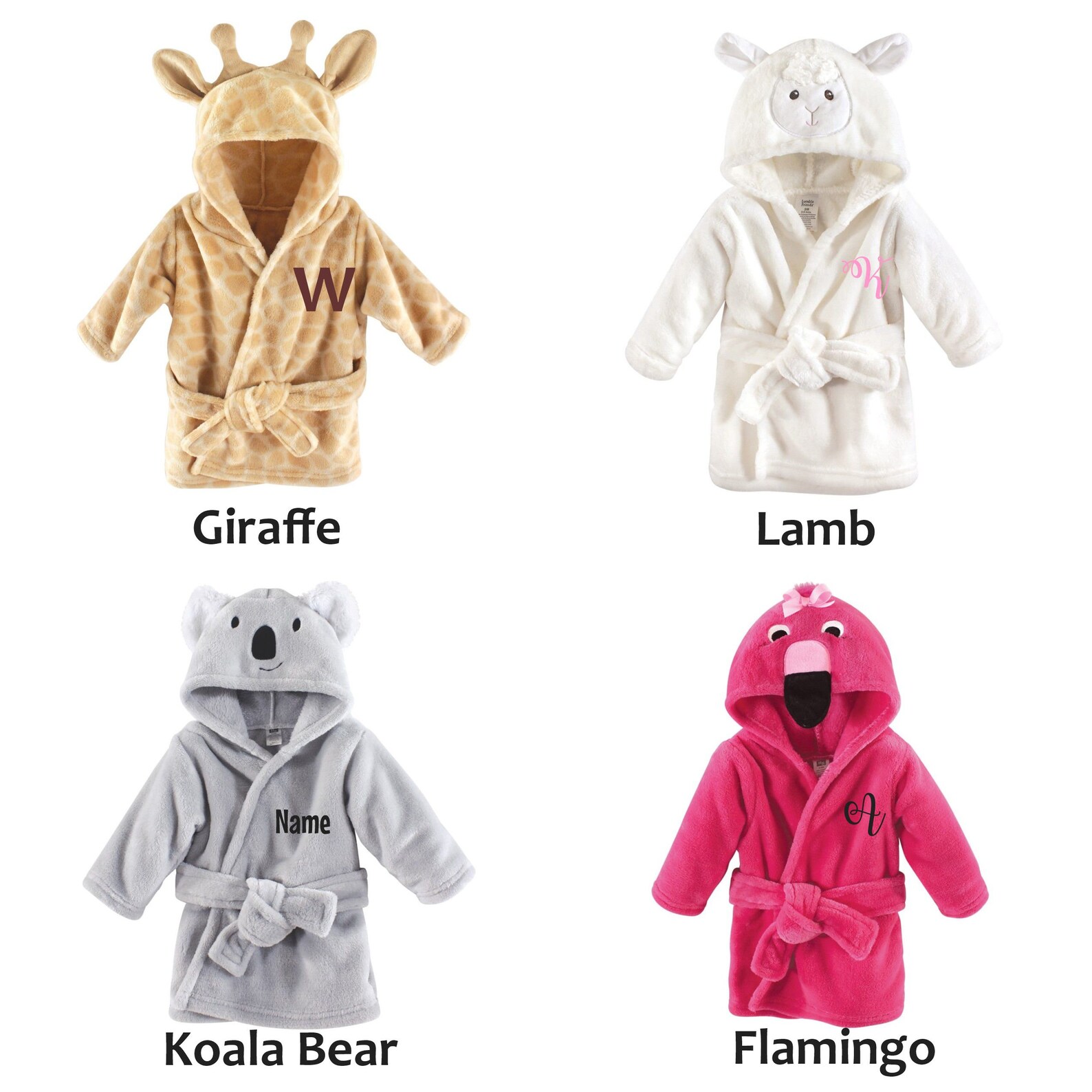 Personalized Baby Bathrobe Infant Bathrobe Baby Name Bath Etsy