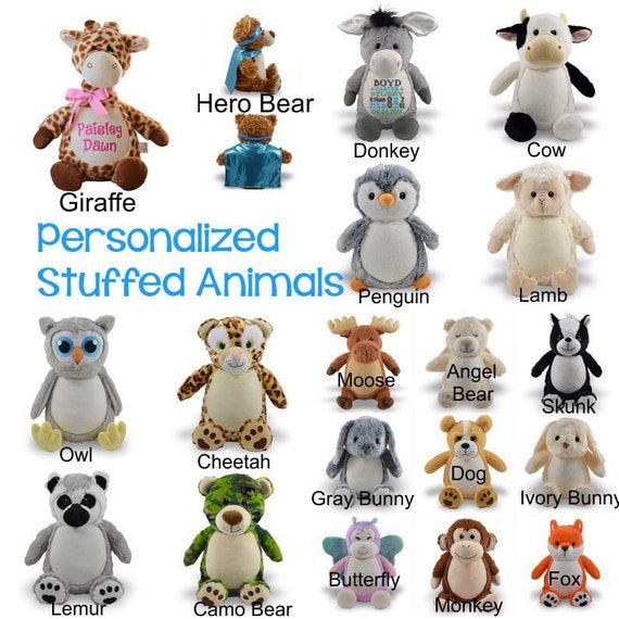 custom stuffed animals etsy