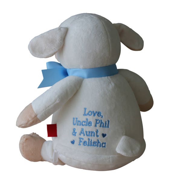 personalized baptism stuffed animal
