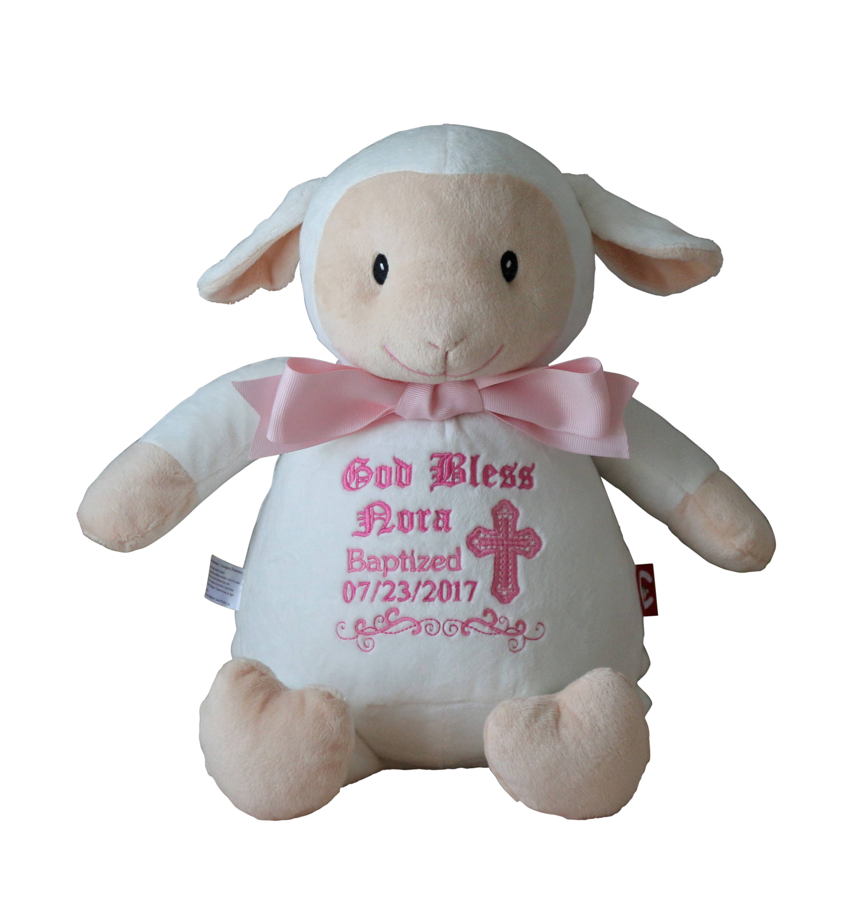 Personalized Baby Baptismal Gift Embroidered Soft Plush
