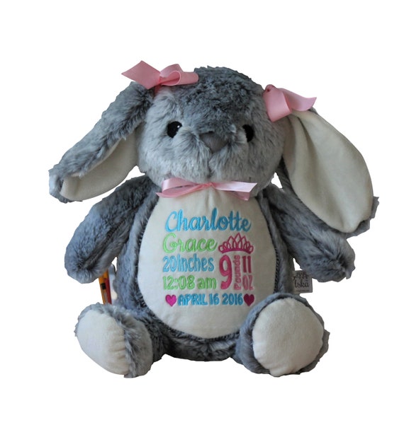 Personalized Baby Gift Bunny Rabbit New Baby Birth Etsy