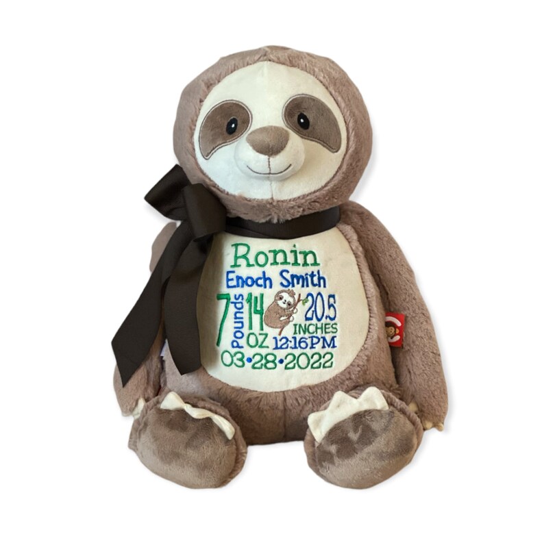 Personalized Stuffed Animal Birth Announcement Stuffed Etsy