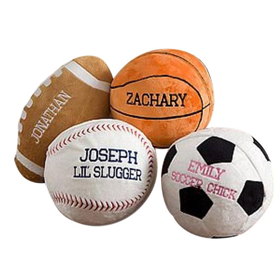 Personalized Plush Sports Pillow Baby Birth Announcement Child Etsy