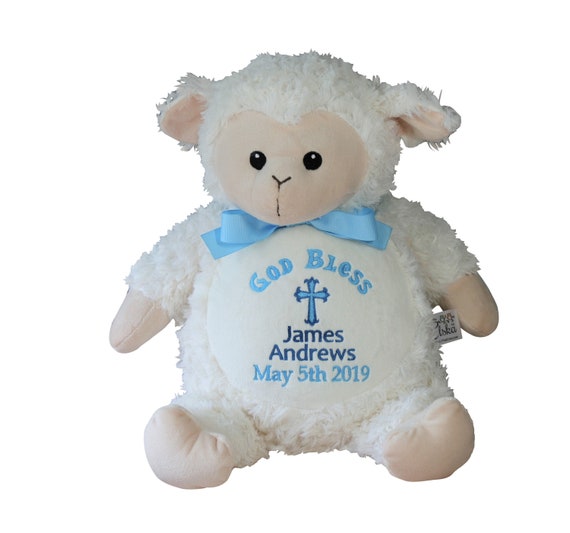 personalized baptism stuffed animal