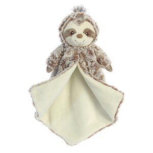 Manta de apego personalizada para bebé, con bordado de animalitos, regalo para baby shower. Sloth