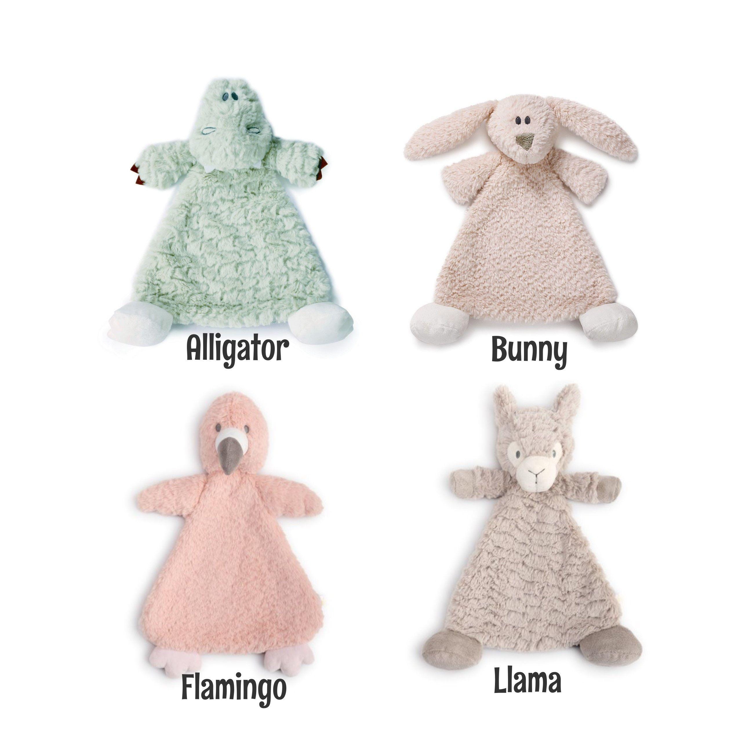Personalized Baptism Lamb Lovey Blanket: Embroidered Name, Rattle - Etsy